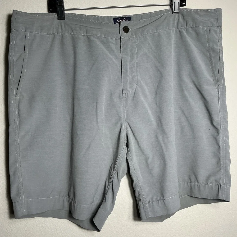 Faherty All Day Shorts Mens 40 Grey Hybrid Board Shorts Stretch Quick‎ Dry Solid